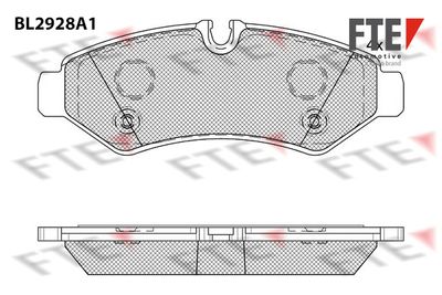 BL2928A1 FTE Комплект тормозных колодок, дисковый тормоз