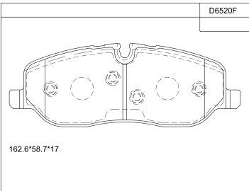 KD6520F ASIMCO Комплект тормозных колодок, дисковый тормоз