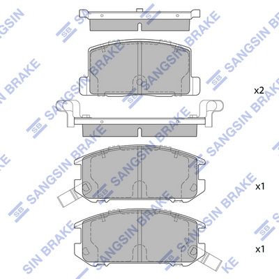 SP1437 Hi-Q Комплект тормозных колодок, дисковый тормоз