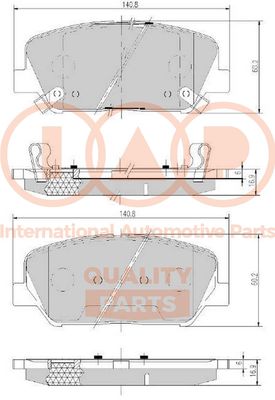 70407101 IAP QUALITY PARTS Комплект тормозных колодок, дисковый тормоз