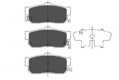 KBP6512 KAVO PARTS Комплект тормозных колодок, дисковый тормоз