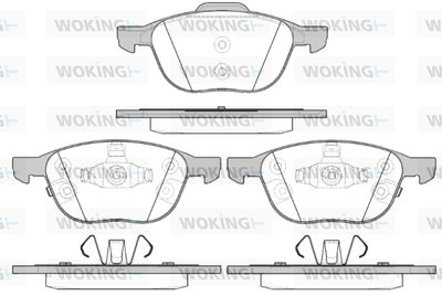 P1182312 WOKING Комплект тормозных колодок, дисковый тормоз