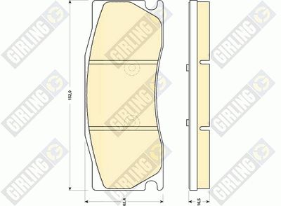 6118504 GIRLING Комплект тормозных колодок, дисковый тормоз