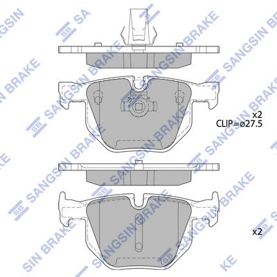 SP2157 Hi-Q Комплект тормозных колодок, дисковый тормоз