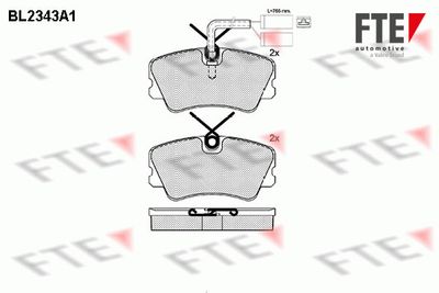BL2343A1 FTE Комплект тормозных колодок, дисковый тормоз