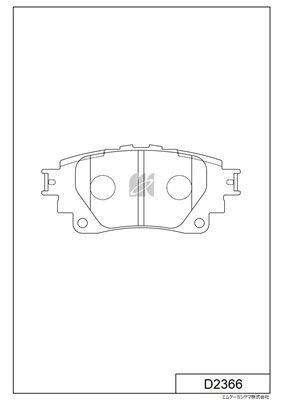 D2366 MK Kashiyama Комплект тормозных колодок, дисковый тормоз