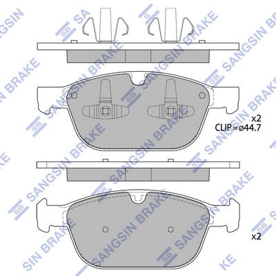 SP2320 Hi-Q Комплект тормозных колодок, дисковый тормоз