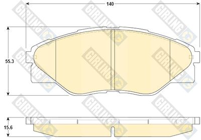 6135329 GIRLING Комплект тормозных колодок, дисковый тормоз
