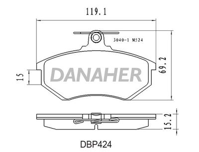 DBP424 DANAHER Комплект тормозных колодок, дисковый тормоз