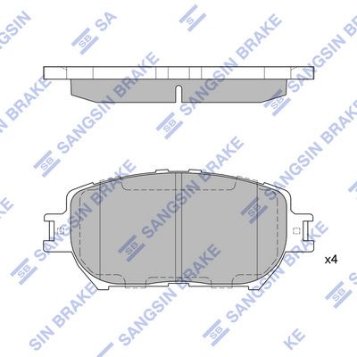 SP2037 Hi-Q Комплект тормозных колодок, дисковый тормоз