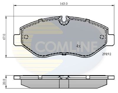 CBP01555 COMLINE Комплект тормозных колодок, дисковый тормоз