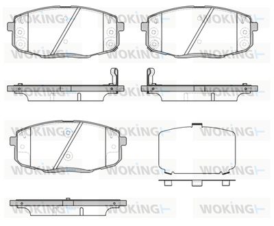 P1138312 WOKING Комплект тормозных колодок, дисковый тормоз