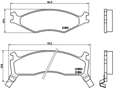 P30006 BREMBO Комплект тормозных колодок, дисковый тормоз