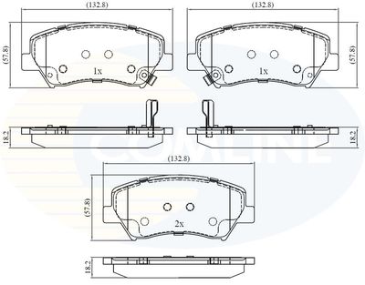 CBP32379 COMLINE Комплект тормозных колодок, дисковый тормоз