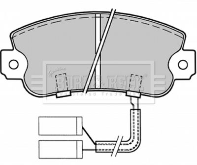 BBP1023 BORG & BECK Комплект тормозных колодок, дисковый тормоз