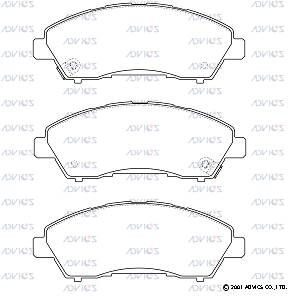 SN455P ADVICS Комплект тормозных колодок, дисковый тормоз