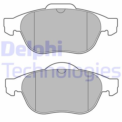 LP3691 DELPHI Комплект тормозных колодок, дисковый тормоз