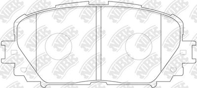 PN1518 NiBK Комплект тормозных колодок, дисковый тормоз