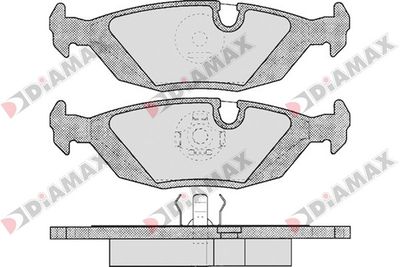 N09721 DIAMAX Комплект тормозных колодок, дисковый тормоз