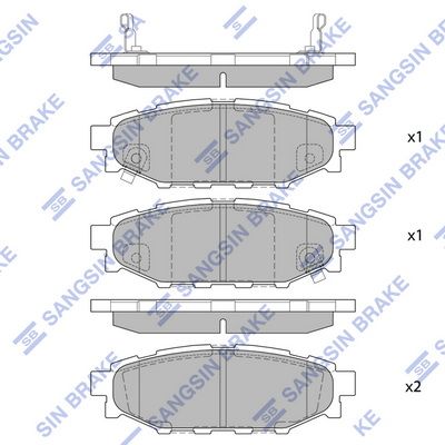 SP2118 Hi-Q Комплект тормозных колодок, дисковый тормоз