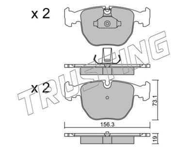 5750 TRUSTING Комплект тормозных колодок, дисковый тормоз