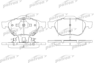 PBP1447 PATRON Комплект тормозных колодок, дисковый тормоз