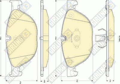 6118382 GIRLING Комплект тормозных колодок, дисковый тормоз