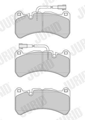 573663J JURID Комплект тормозных колодок, дисковый тормоз