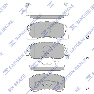 SP1610 Hi-Q Комплект тормозных колодок, дисковый тормоз