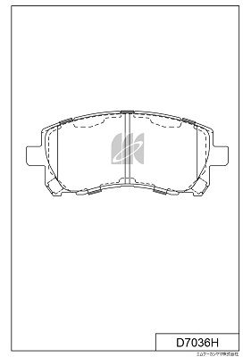 D7036H MK Kashiyama Комплект тормозных колодок, дисковый тормоз