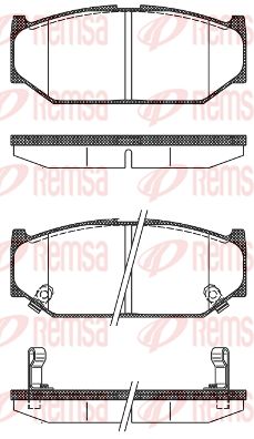 138112 REMSA Комплект тормозных колодок, дисковый тормоз