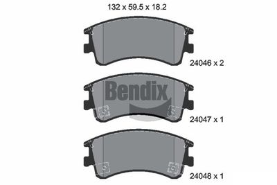 BPD1375 BENDIX Braking Комплект тормозных колодок, дисковый тормоз