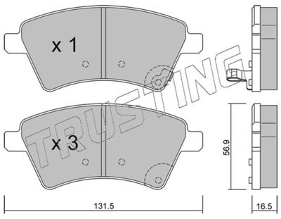 7180 TRUSTING Комплект тормозных колодок, дисковый тормоз