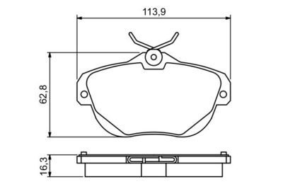 0986494243 BOSCH Комплект тормозных колодок, дисковый тормоз