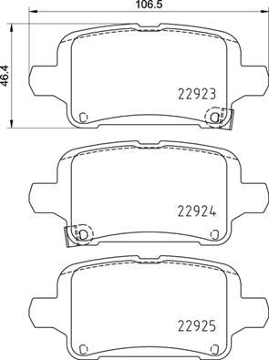 P59095 BREMBO Комплект тормозных колодок, дисковый тормоз