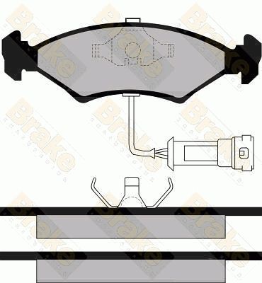 PA344 Brake ENGINEERING Комплект тормозных колодок, дисковый тормоз