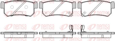 074642 REMSA Комплект тормозных колодок, дисковый тормоз