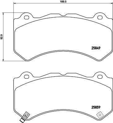 P37018 BREMBO Комплект тормозных колодок, дисковый тормоз