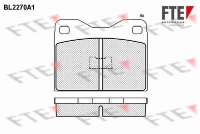 BL2270A1 FTE Комплект тормозных колодок, дисковый тормоз