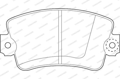 WBP20488A WAGNER Комплект тормозных колодок, дисковый тормоз