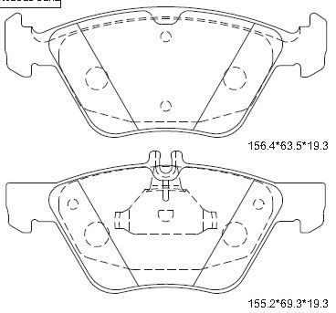 KD7762 ASIMCO Комплект тормозных колодок, дисковый тормоз