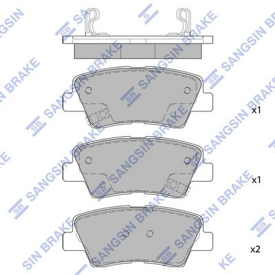 SP4458 Hi-Q Комплект тормозных колодок, дисковый тормоз