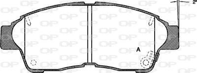 BPA040242 OPEN PARTS Комплект тормозных колодок, дисковый тормоз