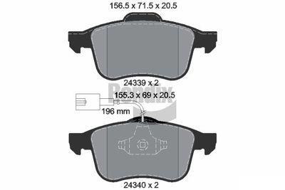 BPD2131 BENDIX Braking Комплект тормозных колодок, дисковый тормоз