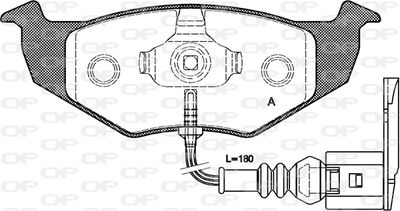 BPA060911 OPEN PARTS Комплект тормозных колодок, дисковый тормоз