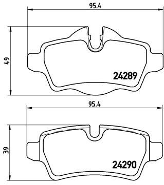 P06052X BREMBO Комплект тормозных колодок, дисковый тормоз