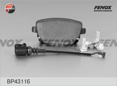 BP43116 FENOX Комплект тормозных колодок, дисковый тормоз