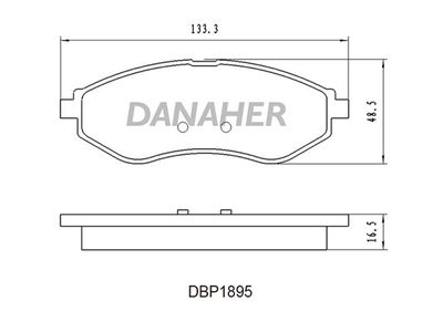 DBP1895 DANAHER Комплект тормозных колодок, дисковый тормоз