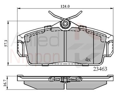 ADB0740 COMLINE Комплект тормозных колодок, дисковый тормоз