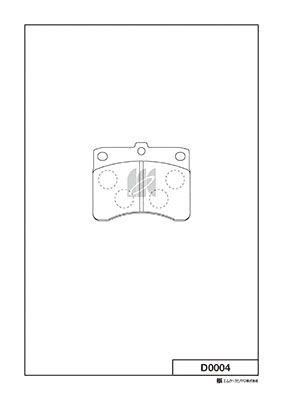 D0004 MK Kashiyama Комплект тормозных колодок, дисковый тормоз